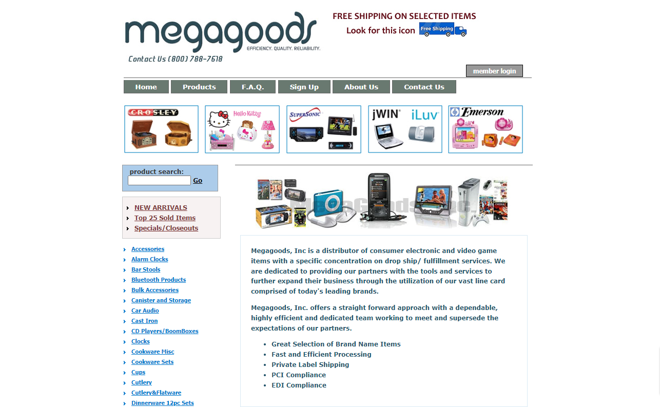 Megagoods consumer electronics distributor
