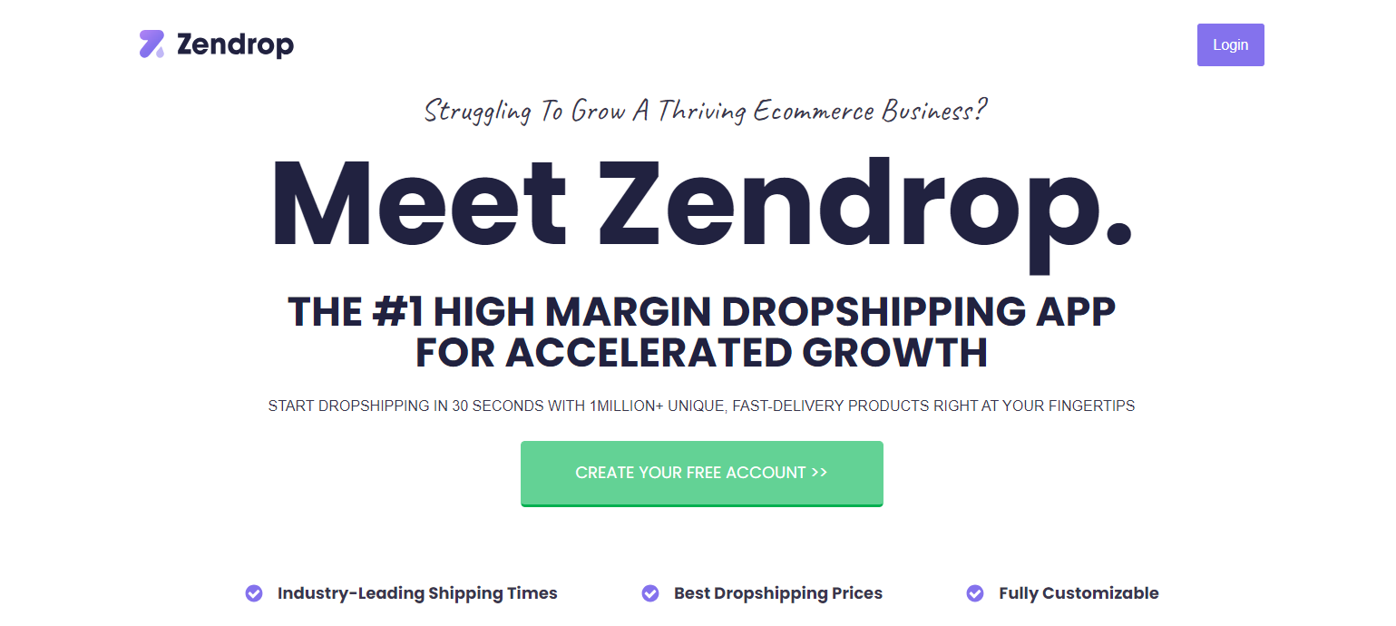 Zendrop dropshipping app
