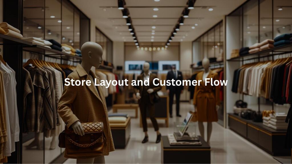 A modern retail clothing store features sleek mannequins and well-organized displays, illustrating an efficient layout that guides customer flow.